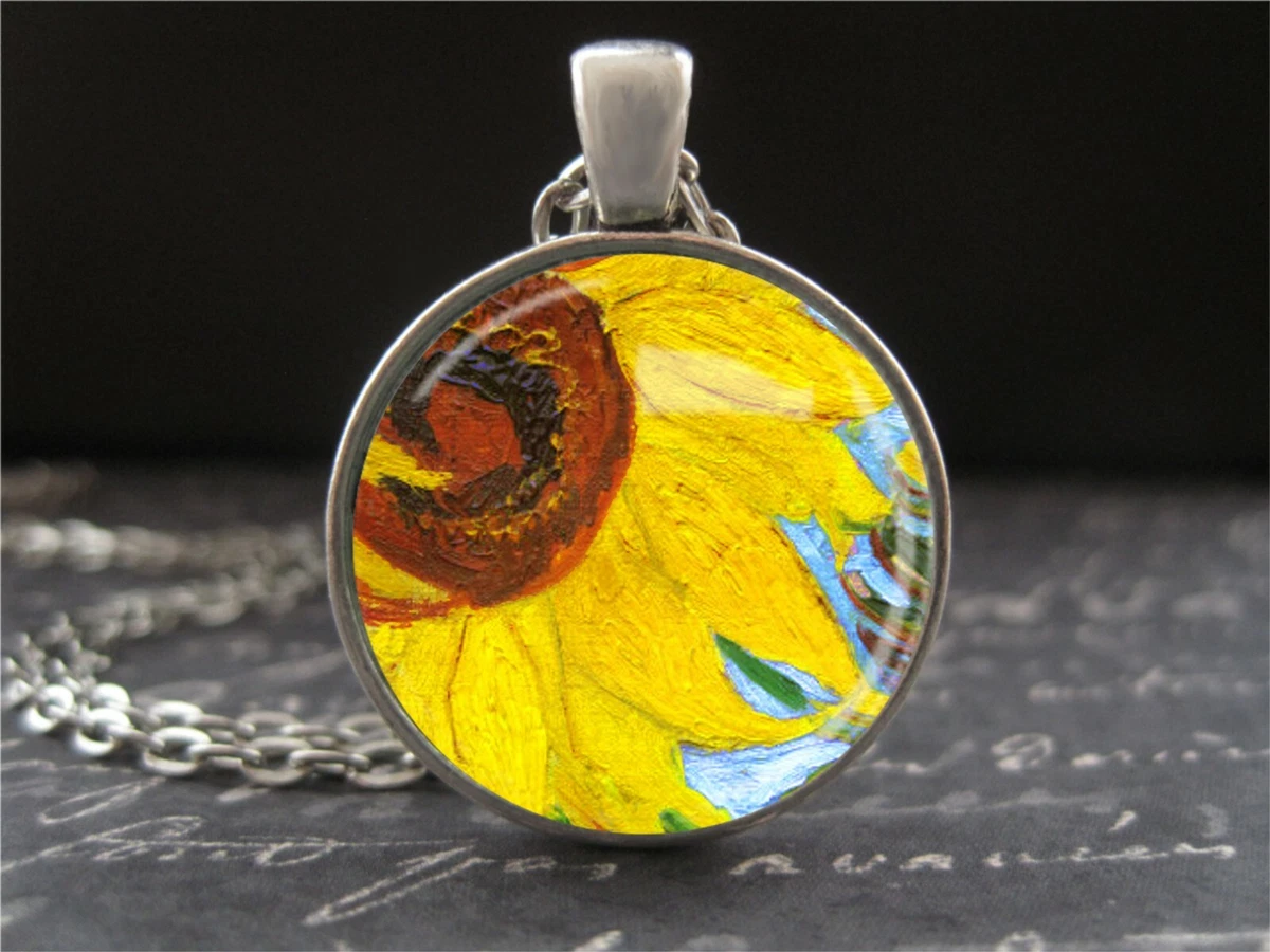 Sunflower necklace hotsell ebay