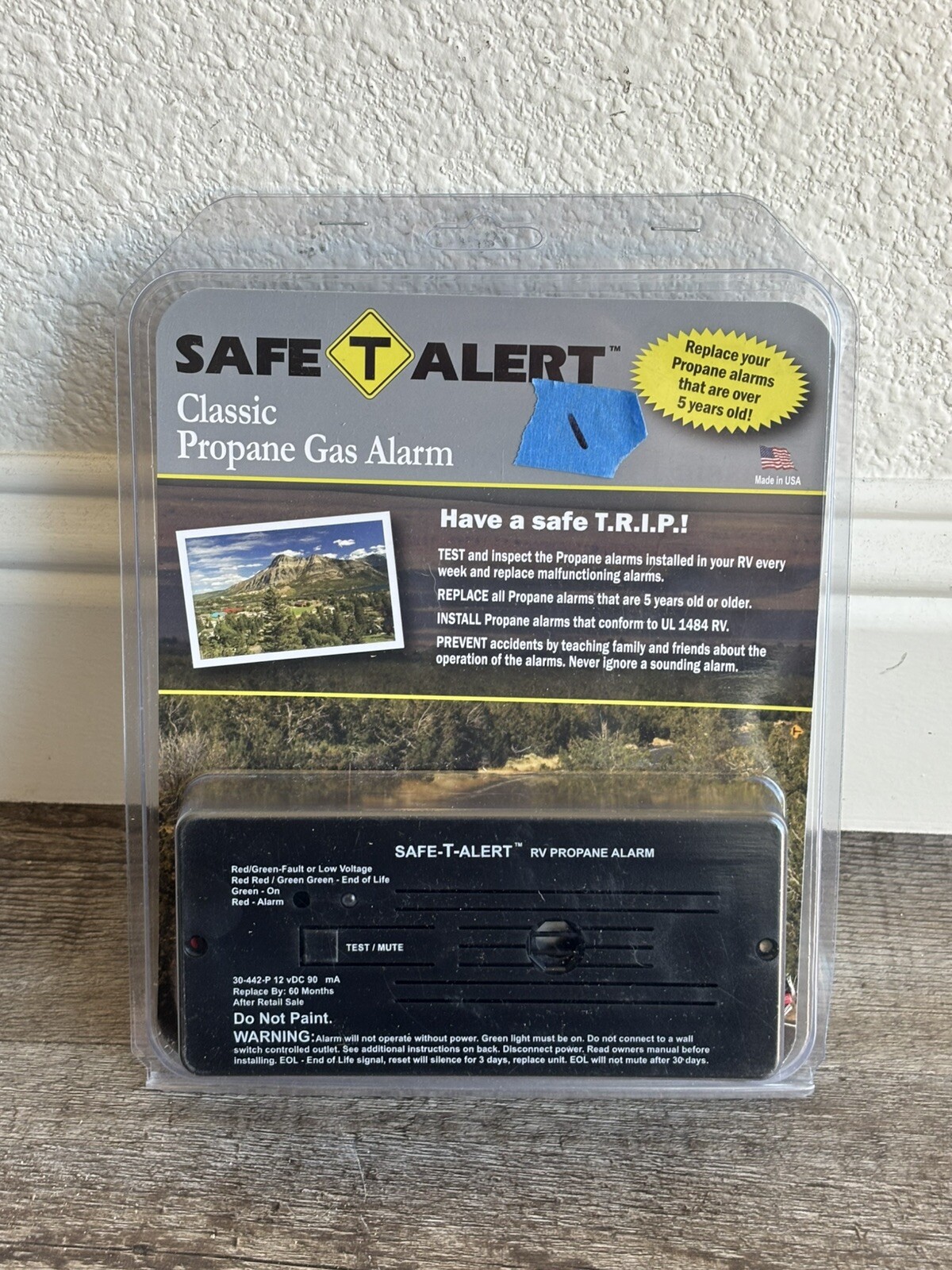 MTI Industries RV Accessories 12V Safe-T-Alert Flush Mount Propane/LP Gas Alarm