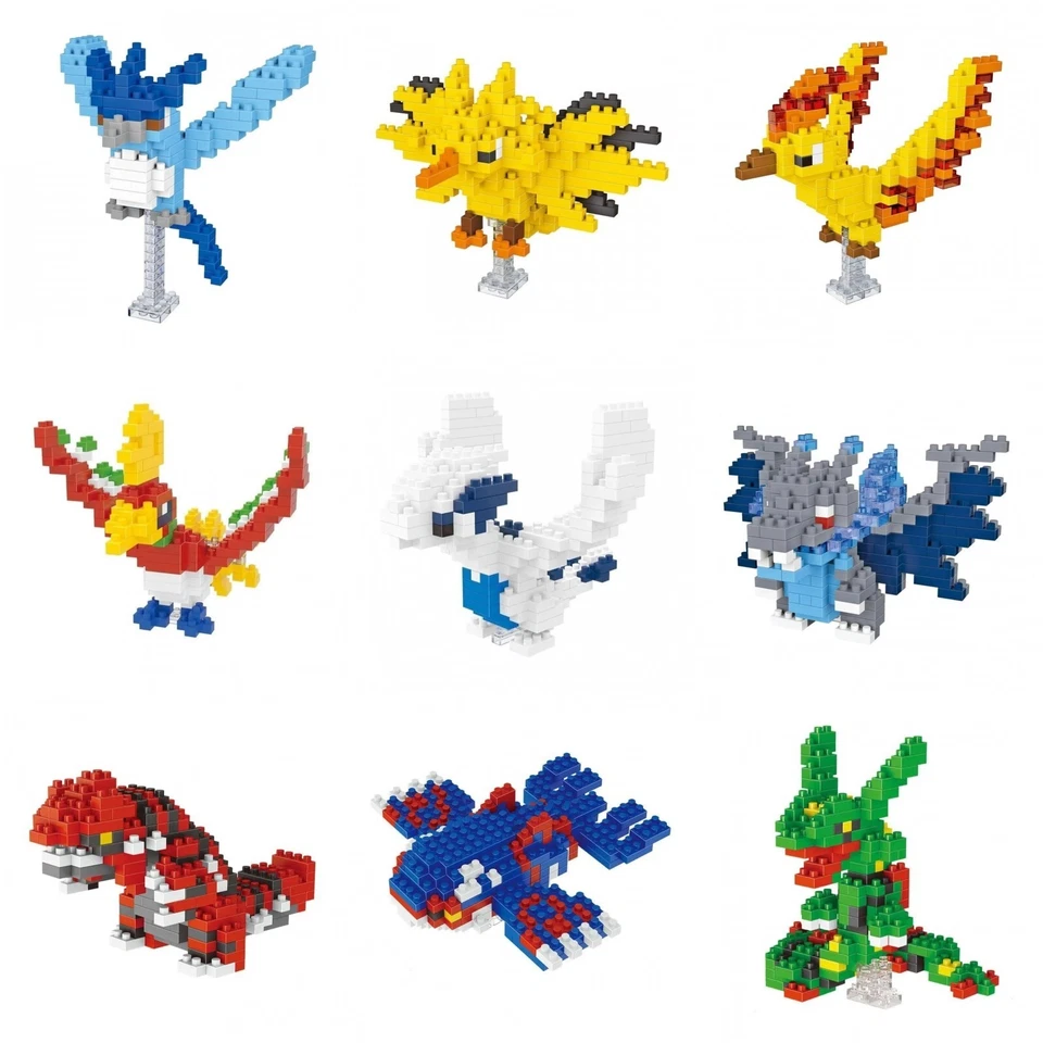 Pokemon Nanoblock Building Block DIY Toy Lugia Groudon Rayquaza ho-oh