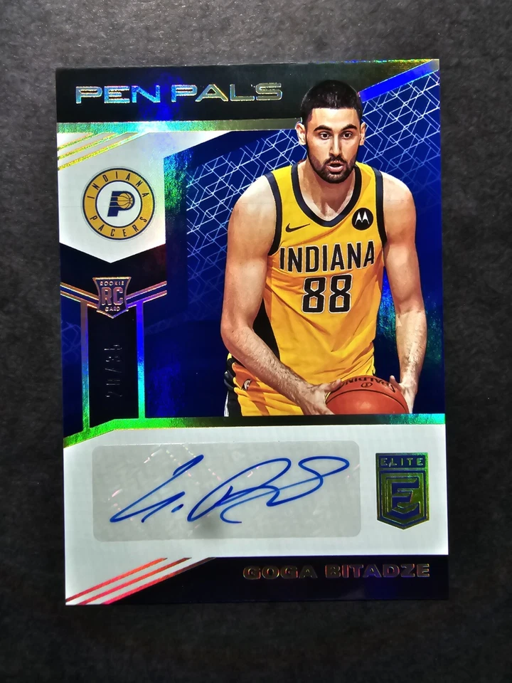 2019-20 Donruss Elite Goga Bitadze 🔥 SSP Pen Pals Autograph Rookie #'d 20/35!  - Image 2 of 4