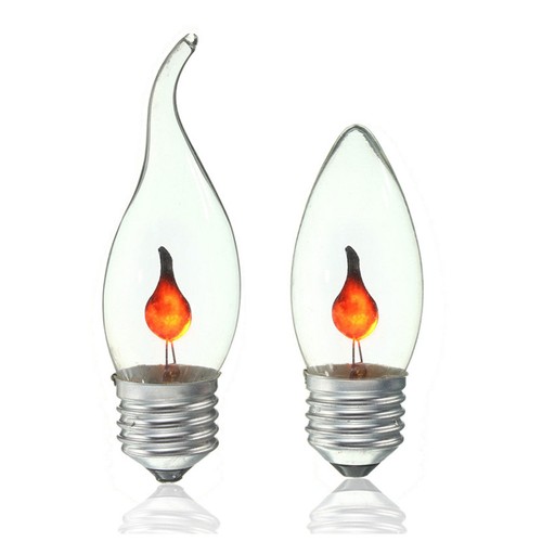 5x LED Bulb Candle Light Flame Effect Lamp E14 E27 3W 220V Home Decor Lighting - Picture 6 of 23