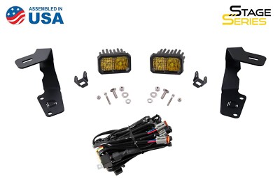 Diode Dynamics Amber SSC2 Sport 3000K Ditch Light Kit For 15-21 Subaru WRX/STi