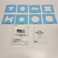 ETA Cuisenaire Manipulite Pattern Block Frame Set OF 8 A,B,C,D,E,F,G,H Schooling