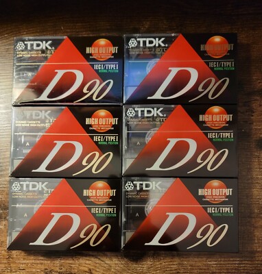 TDK D90 HIGH INPACT BLANK CASSETTES 6 PIECES 