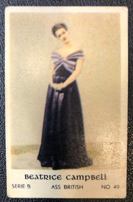 Beatrice Campbell 1952 Dutch Gum Netherlands TV Movie Star Trading Card RARE!!