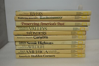 National Geographic Society hardback 10 book lot vintage home schooling educatio