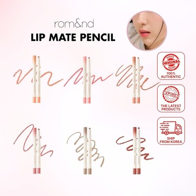 [rom&nd] Romand Lip Mate Pencil - 6 Colors Waterproof Lip Liner for Long-Lasting