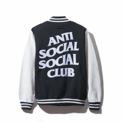 USA製 anti social social club スタジャン ブルゾン BNWT Anti Social Social Club ASSC Dropout Letterman Jacket Yellow