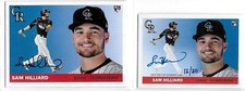 2020 Archives Sam Hilliard RC Base + Mini On Card Auto Autograph #55M40 12/20