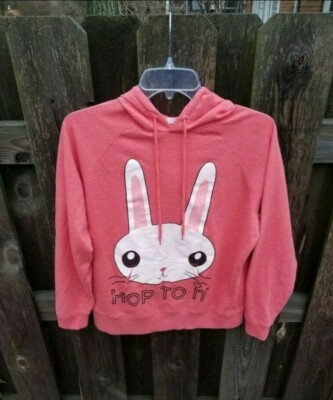 Forever 21 Bunny Hoodie Juniors Large Happy Rabbit | eBay
