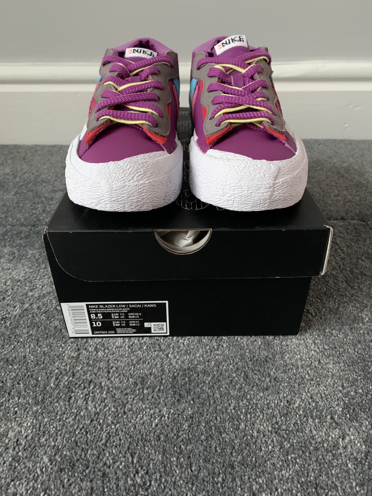 SACAI X NIKE Nike x Sacai x Kaws blazer basso viola crepuscolare taglia UK 7 5 EUR 42 DM7901 500