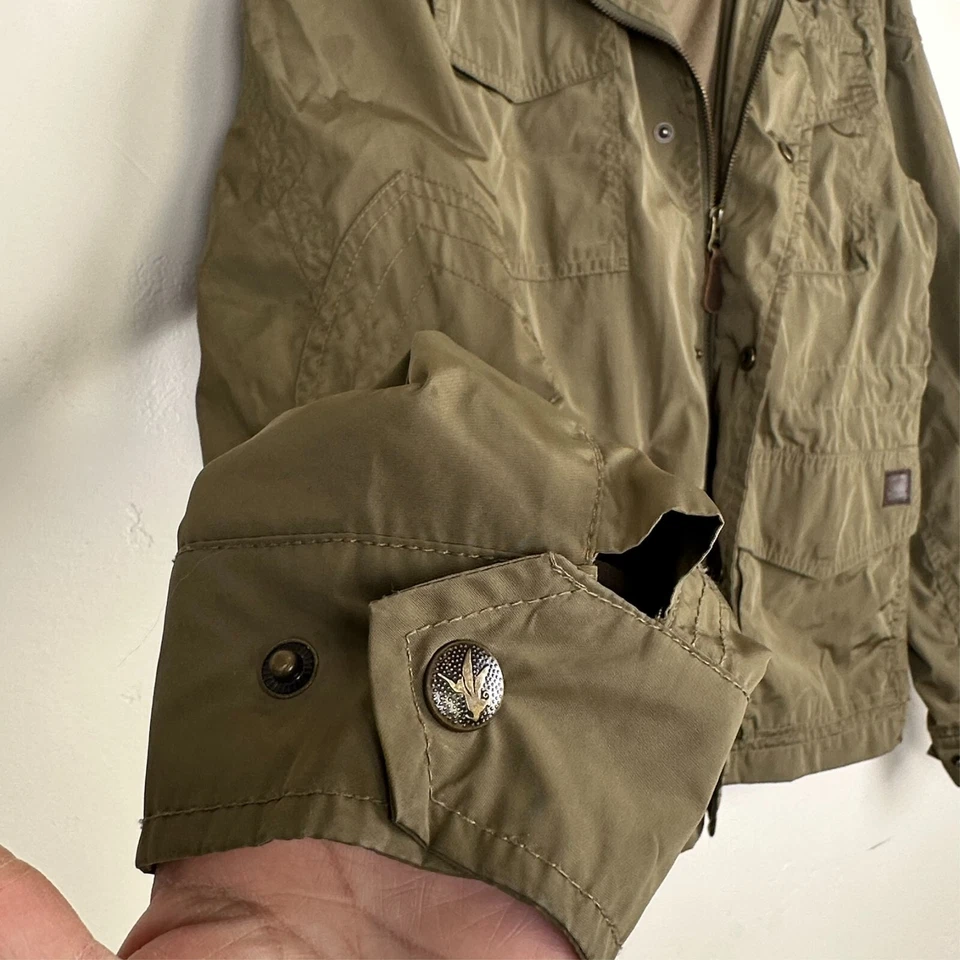 Chaqueta Hombres S Gorpcore Ropa de Trabajo Militar Utilidad Safari Bolsillos Capucha Cremallera A Presión Foto 4 de 4