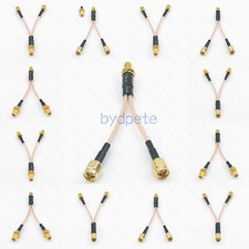 Y splitter T type Branch SMA to RP-SMA male female plug jack RG316 Coaxial cable