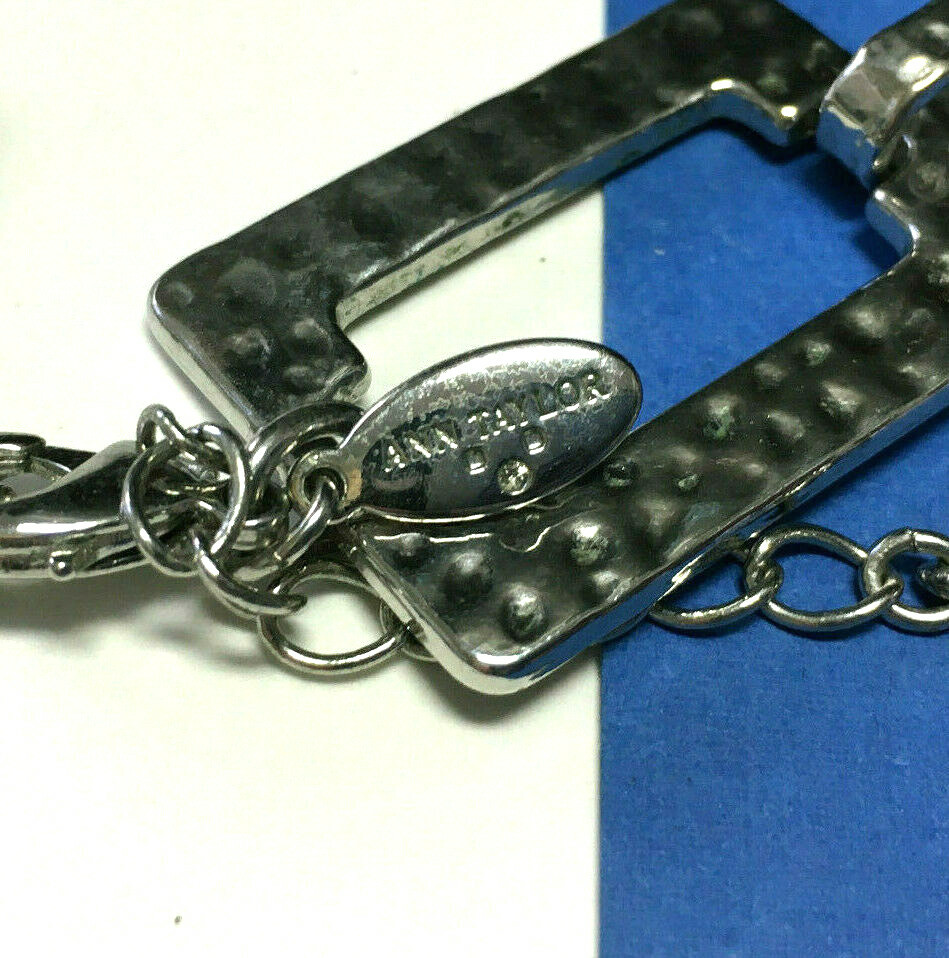 ANN TAYLOR Rectangle Chain Link Statement NECKLAC… - image 5