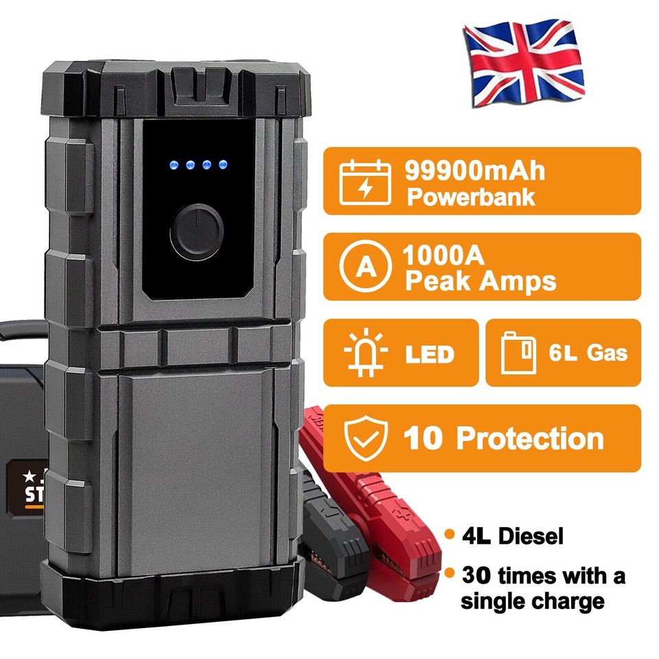 99900mAh Car Jump Starter Portable Pack Booster Battery Charger Power