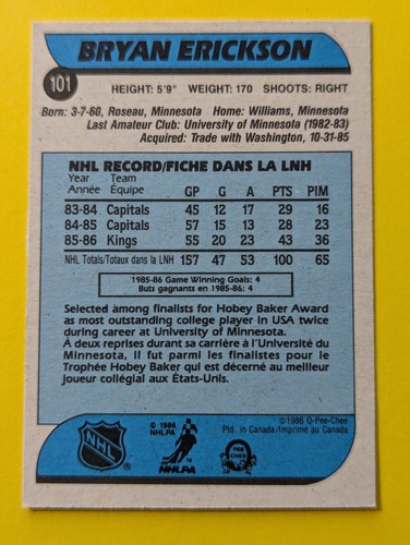 1986-87 O-Pee-Chee NHL Hockey Cards OPC U-Pick 1 - 126 Complete your Set. - Picture 305 of 371