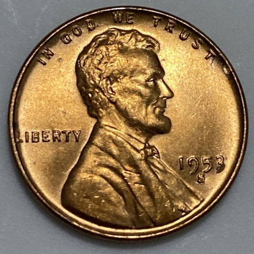 1953 S - Lincoln Wheat Cent - BU Exact Coin Imaged #LWC60