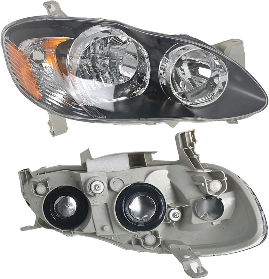 Focos Fondo Negro for 2003-2008 Toyota Corolla S Lamps Replacement 03-08 Pair - Image 3 of 4