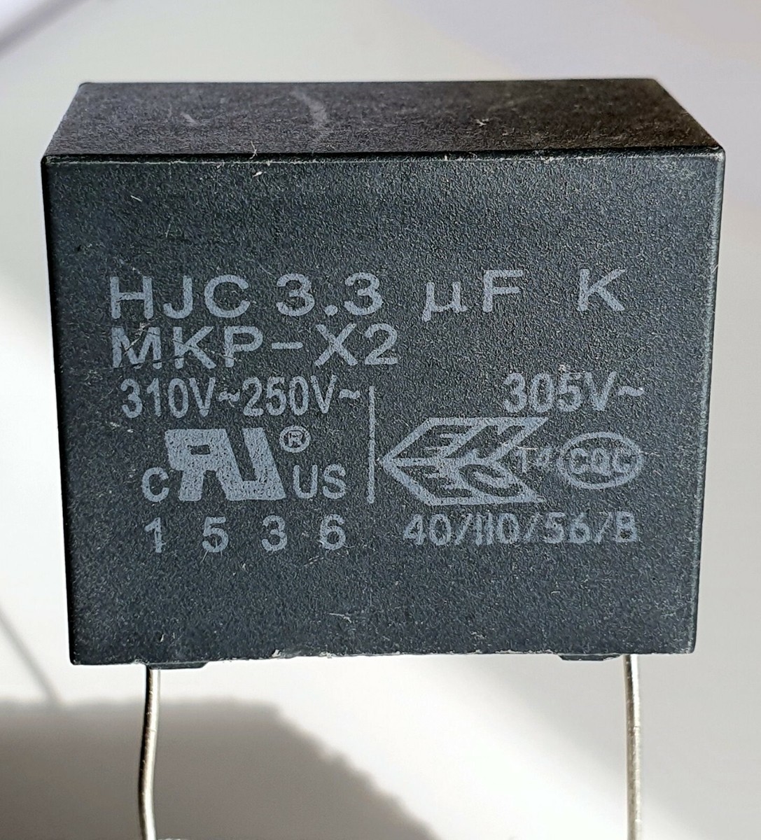 3.3uF 310V, MKP HJC brand, X2 Safety Capacitor pitch 27mm ~275V, K