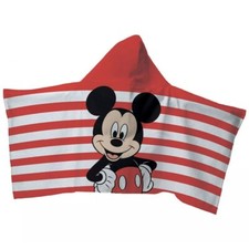 Disney Mickey Mouse 100 Cotton Kids Hooded Towel Wrap 22" X 51" Brand New