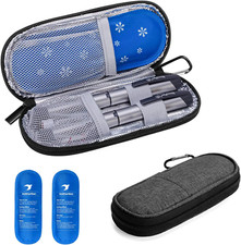 Insulin Cooler Travel Case Diabetic Medication with 2 Ice Packs for Insulin Pens