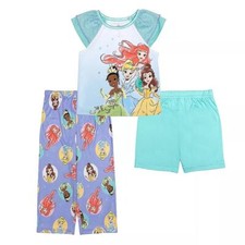Disney Princess Toddler Girl's 3-Piece Flutter Sleeve Pajama Set