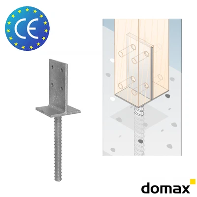DOMAX 1x PSW Piedino di Supporto per Entrare Scarpone per Palo Supporto per Palo Piedino per Palo con CE