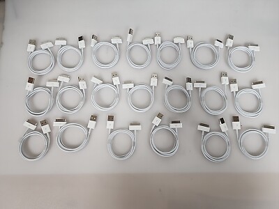 Original APPLE 30 PIN USB  Data Charging Cable iPod iPhone 3 4 iPad 1 Lot of 20