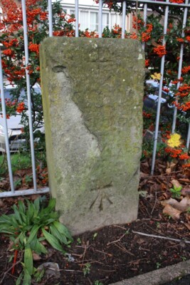Foto 6x4 Benchmark auf Grenzstein, Wootton Road Abingdon Ordnance Sur c2016