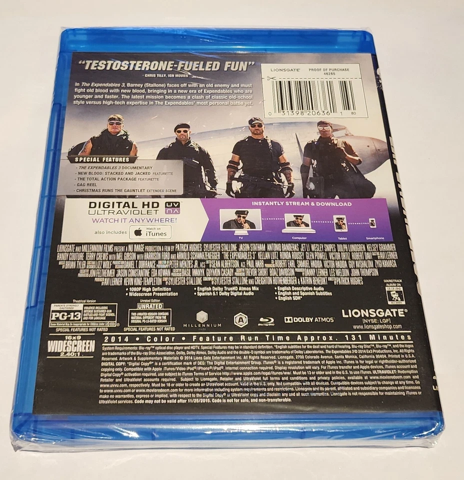 The Expendables 3 Unrated Edition Blu-ray + DVD + Digital HD - Image 2 of 2