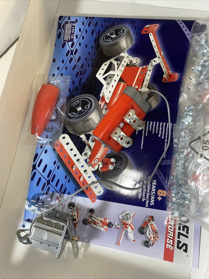 NIB Erector Set Multimodels 20 Models Motorized 1 Set Meccano 6023897 Real Metal - Image 4 of 4