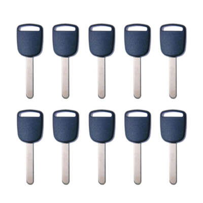 #ad Uncut Cloneable Transponder Key Replacement for Honda T5 Chip HO01T5 10 Pack $37.21