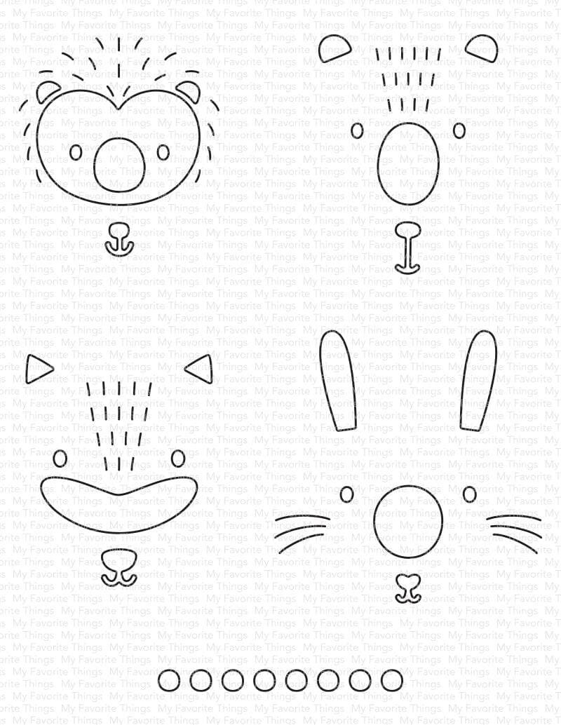 My Favorite Things Friendly Forest Faces Die-namics Set, MFT- 2276
