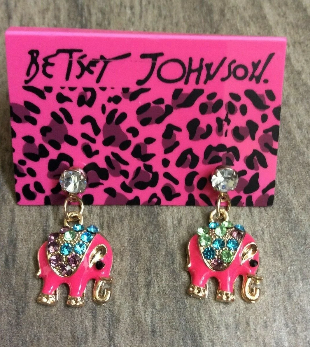 Betsey johnson elephant best sale earrings