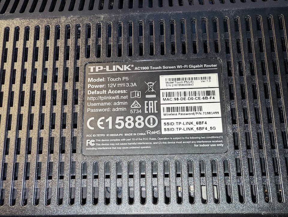 TP LINK TOUCH P5 ROUTER | eBay