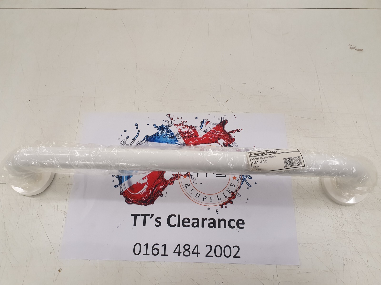 Disability Grab Rail Wall Handle Armitage Shanks 600mm Gen 3 S6454AC