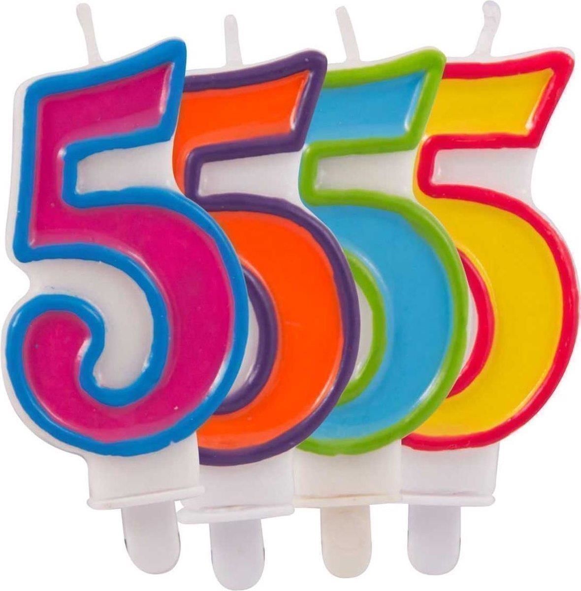 Gadget - Folat: Candle Fresh Colours 5. Candela Fresh 4 Colori Assortiti Numero