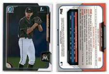 2015 Bowman Chrome Draft #162 Justin Jacome - Miami Marlins
