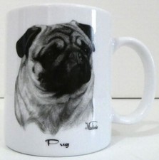 Pug Mug by Rosalinde Made in USA Porcelain