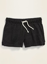 Old Navy Kid Girls Lattice-Hem Cheer Shorts Heather Dark Gray Size Small 6-7 