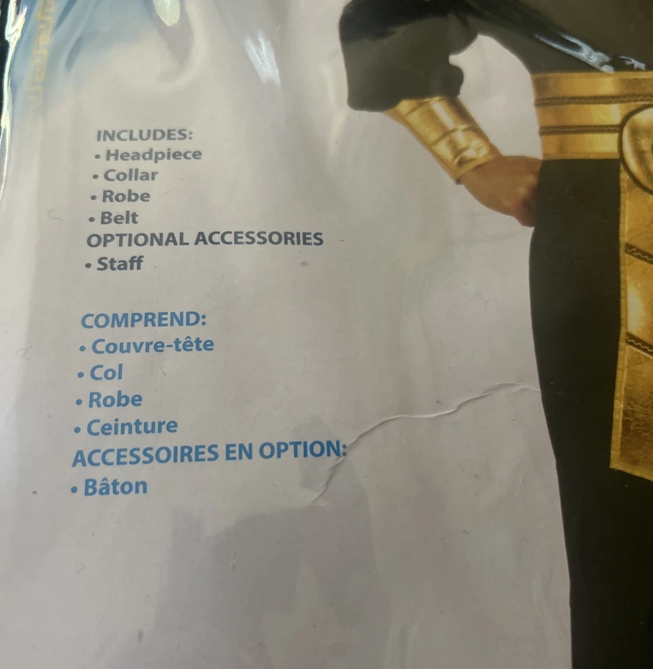 Disfraz de Halloween de lujo faraón egipcio rey tut para hombre adulto talla única Foto 2 de 3