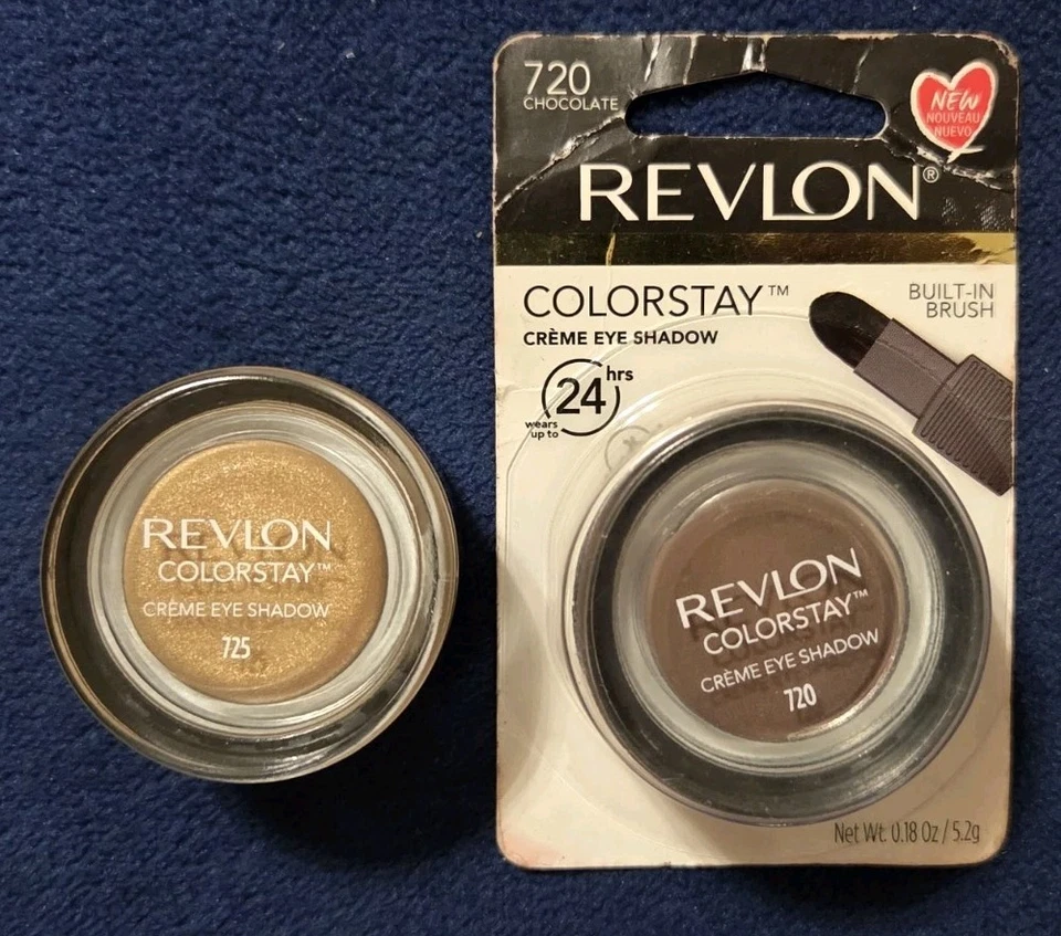 2 Revlon ColorStay Creme Eye Shadow HONEY & CHOCOLATE 24 hr wear #720 & #725 - Image 2 of 4