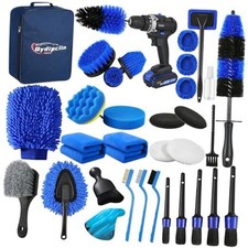 34Pcs Car Detailing Kit, Car Detailing Brush Set, Car Wash Cleaning 34pcs Blue