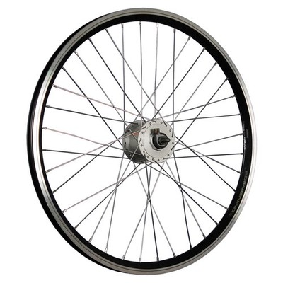 Laufrad 24 Zoll Vorderrad Hohlkammer Nabendynamo Shimano DH-C3000 Felge schwarz
