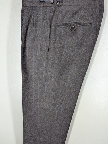 Paul Stuart 100% Pure Wool Suit Wide Lapels Pleated Pants US Size 36 Short - Picture 19 of 20
