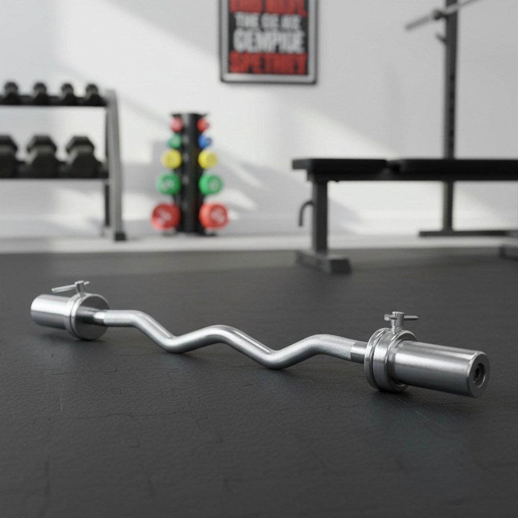CAP 47-Inch Olympic EZ Curl Bar - High Strength Steel for Home Gym Excellence