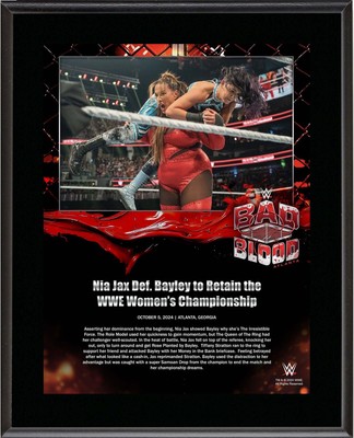 Nia Jax WWE 10.5'' x 13'' 2024 Bad Blood Sublimated Plaque