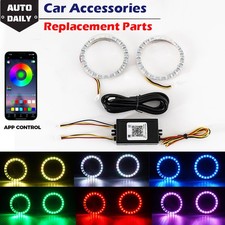 80mm Rgb Multi-color Angel Eye Drl Ring Light Led Headlight With Remote Control 80mm Rgb Multi-color Angel Eye Drl Ring Light Led Headlight With Remote Control