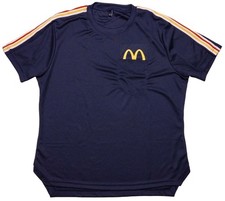 McDONALDS Women's Uniform Short Sleeve Pocket Shirt MC315 Blue Large L