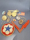 Vintage Military Medal Patch Button Lot Collection WW2 Insignia — photo 1